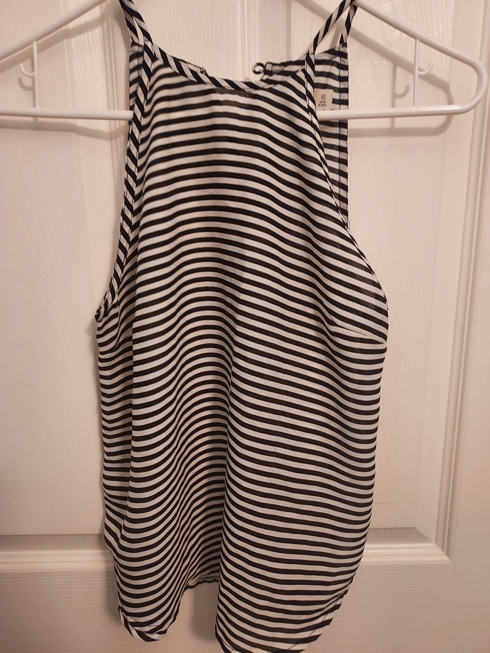 Abercrombie & Fitch Black and White Striped Halter Cami